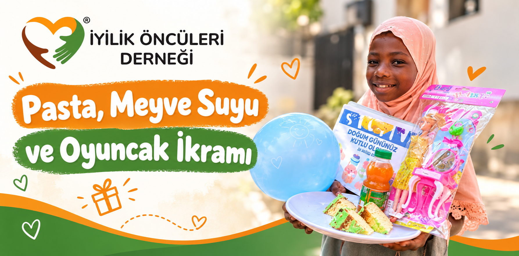 Pasta, Meyve Suyu ve Oyuncak Bağışı